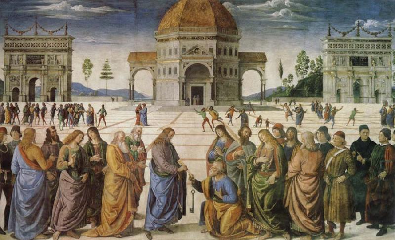 Pietro Perugino Charge to Peter Spain oil painting art